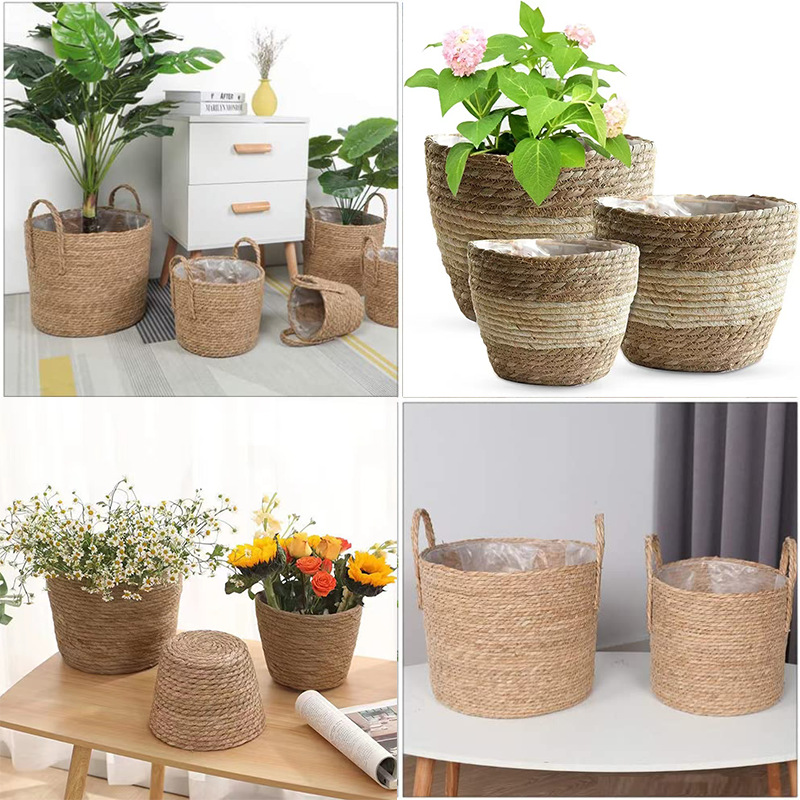 Rattan Tray Handle - Las maceteros con mango de ratán