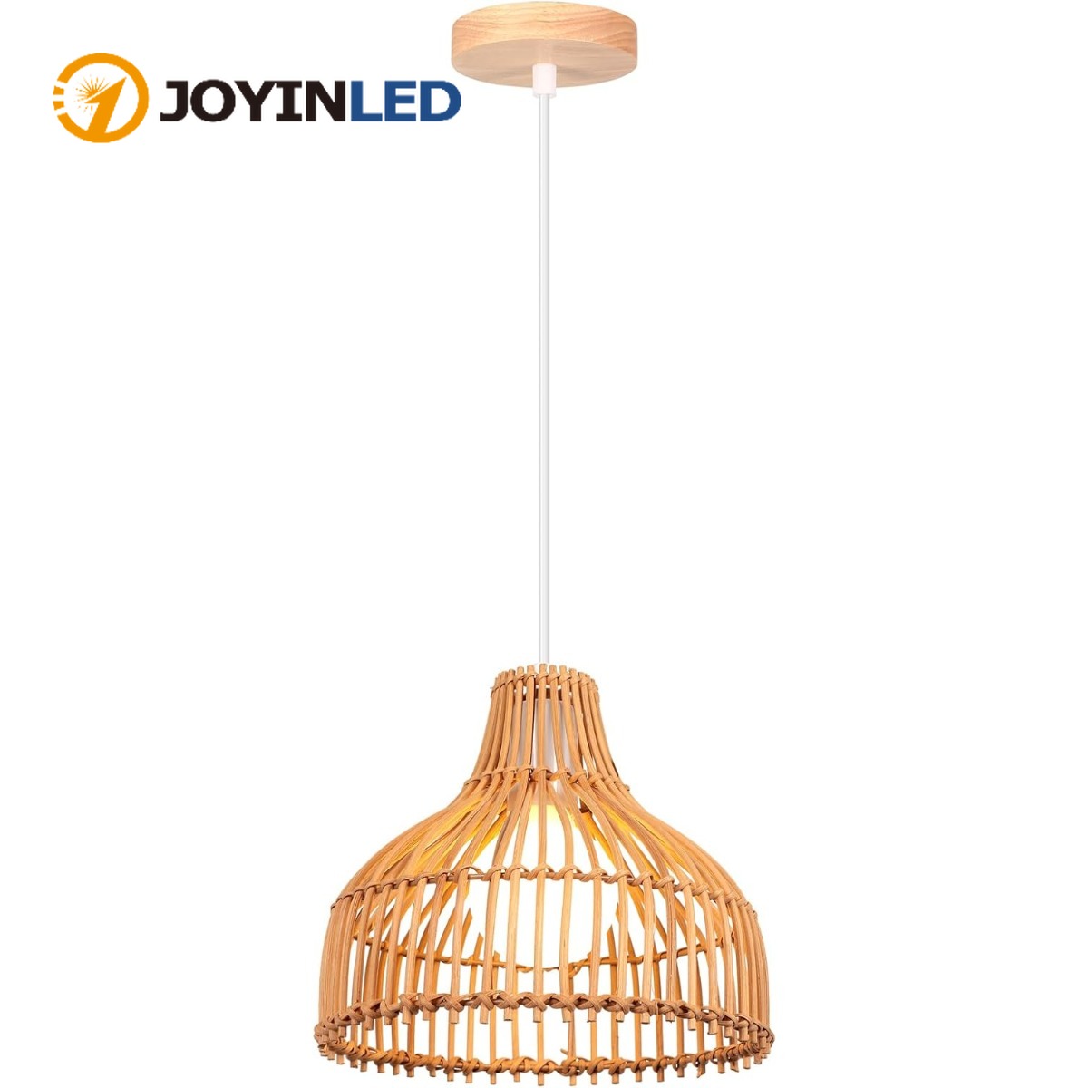 Wicker Pendant Shade - Lámpara colgante tejida de ratán Estilo