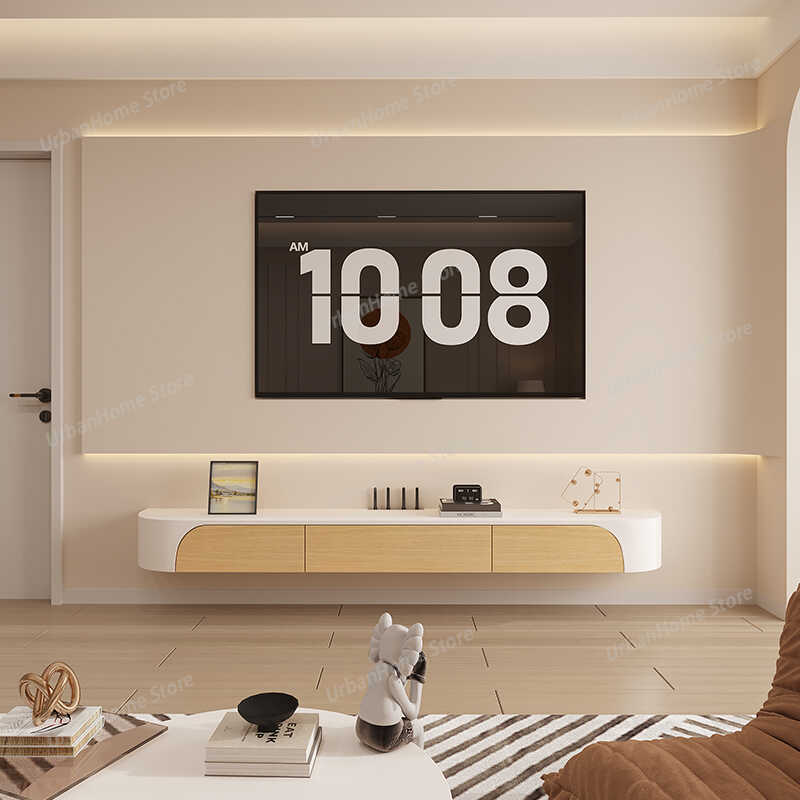 Interior Design Tv Room - Mueble de TV Flotante Blanco para
