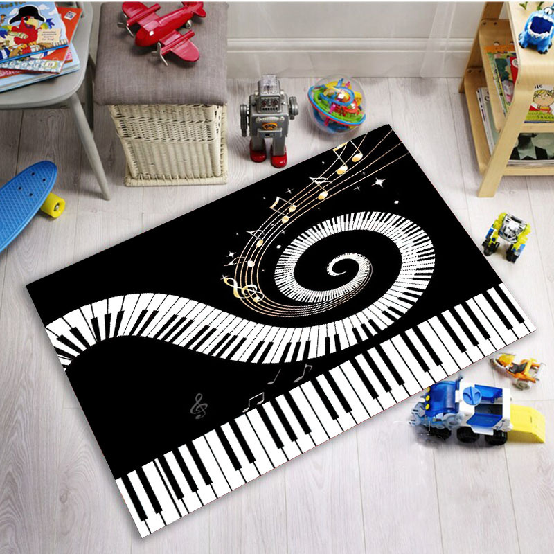 Printed Rug Abstract - Alfombra abstracta con diseño de teclado