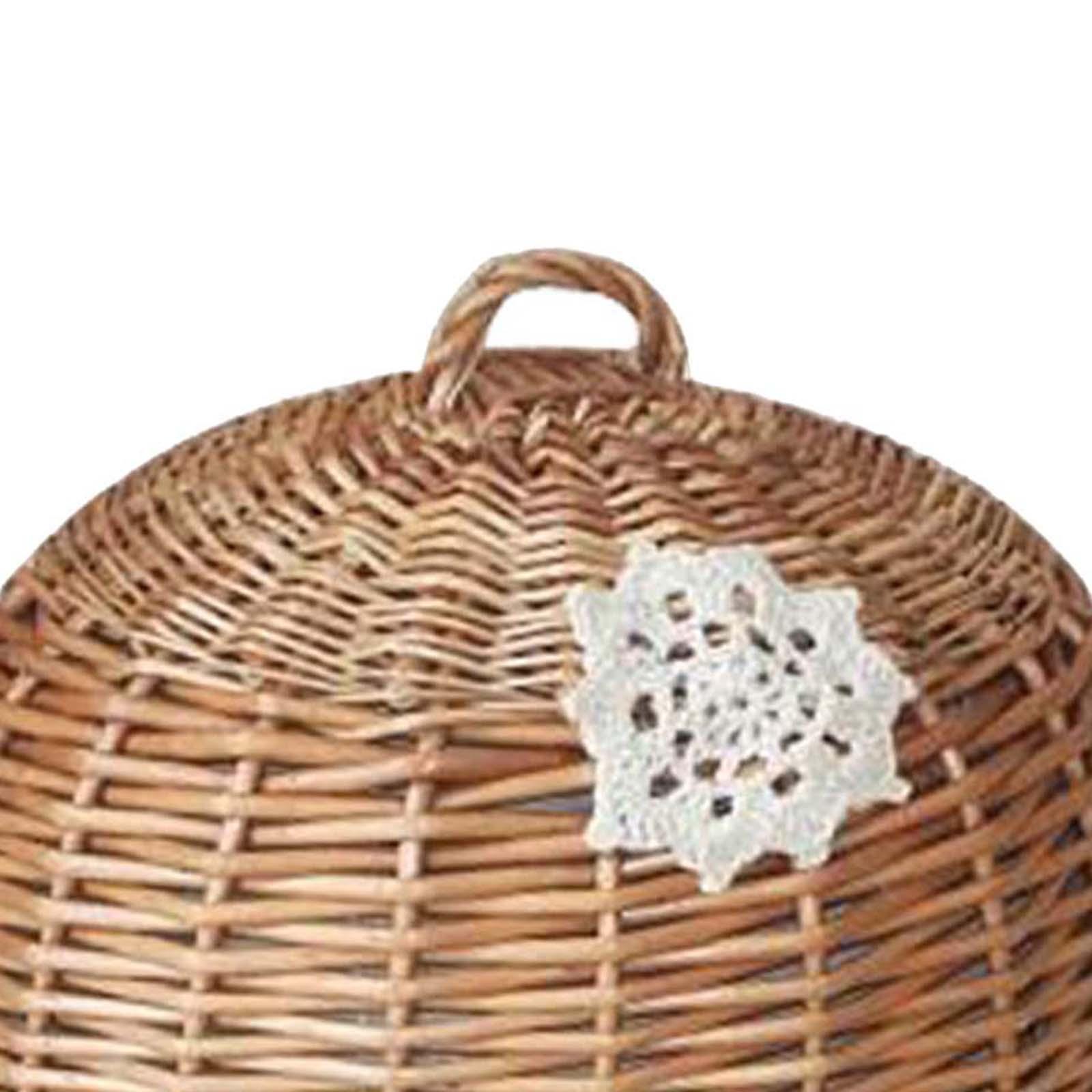 Rattan Tray Handle - Cúpula para alimentos y bandeja de