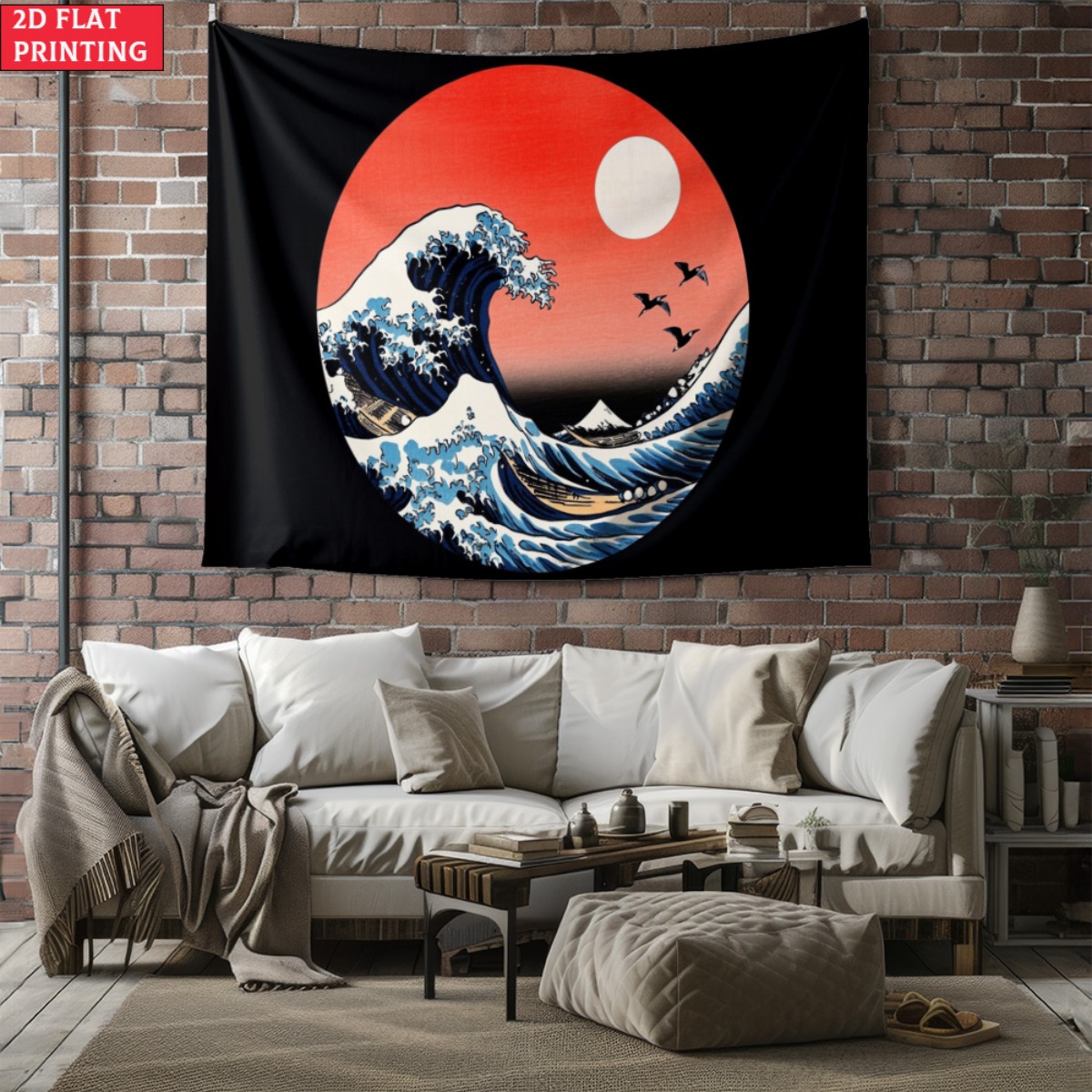 Interior Design Zen - Tapiz de puesta de sol de