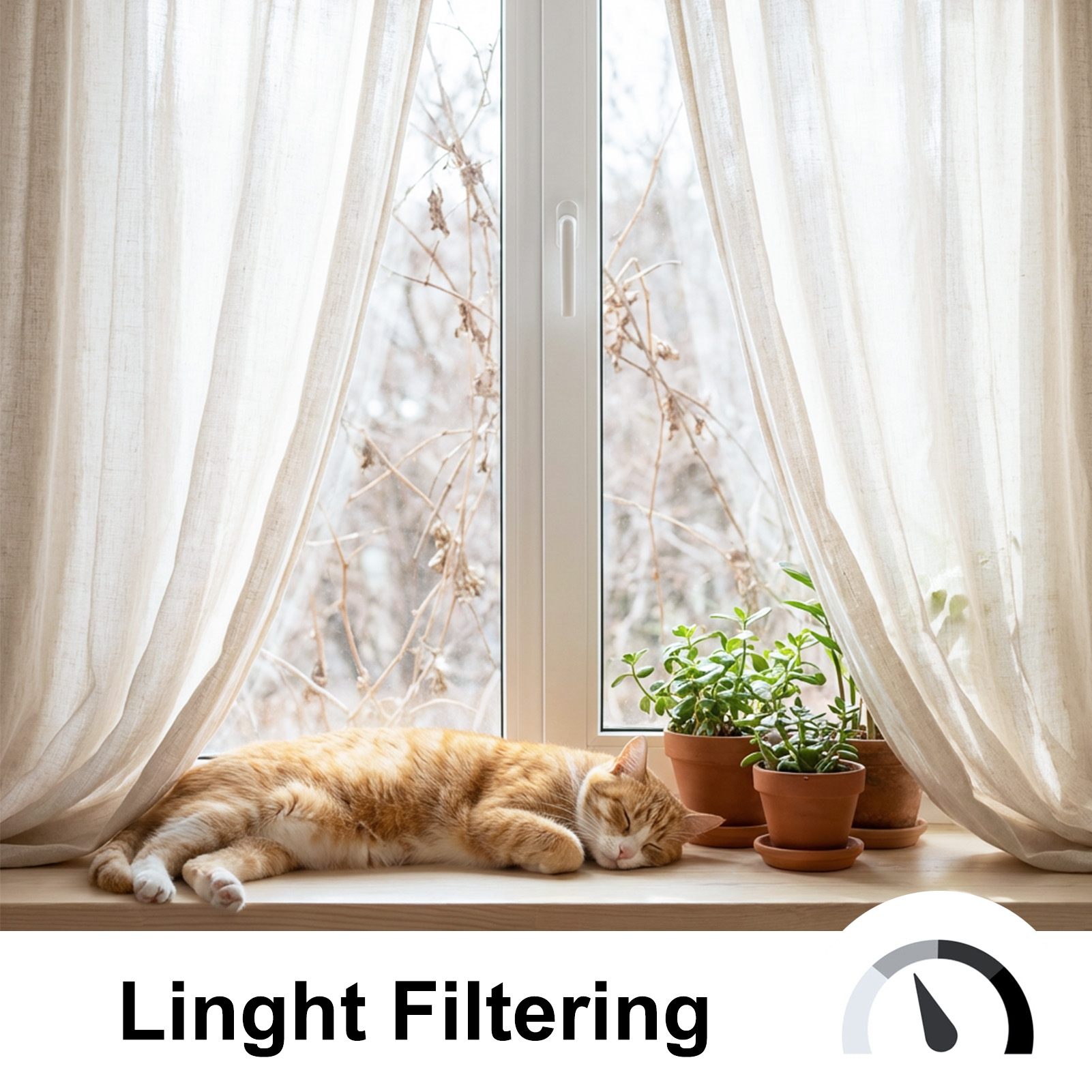 Cortinas de Voile Beige de 2 P - Linen Curtain Eyelet reseña y precio