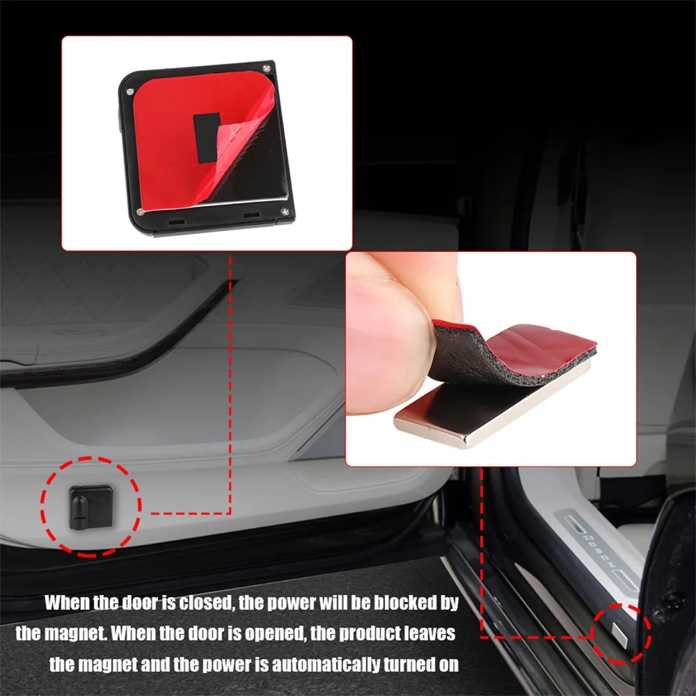 2 uds puerta de coche luz de b - Interior Design Icon reseña y precio