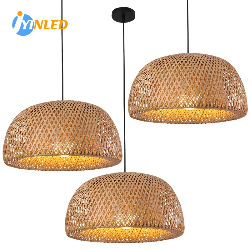 Candelabros E27 de mimbre Natu - Wicker Pendant Shade reseña y precio