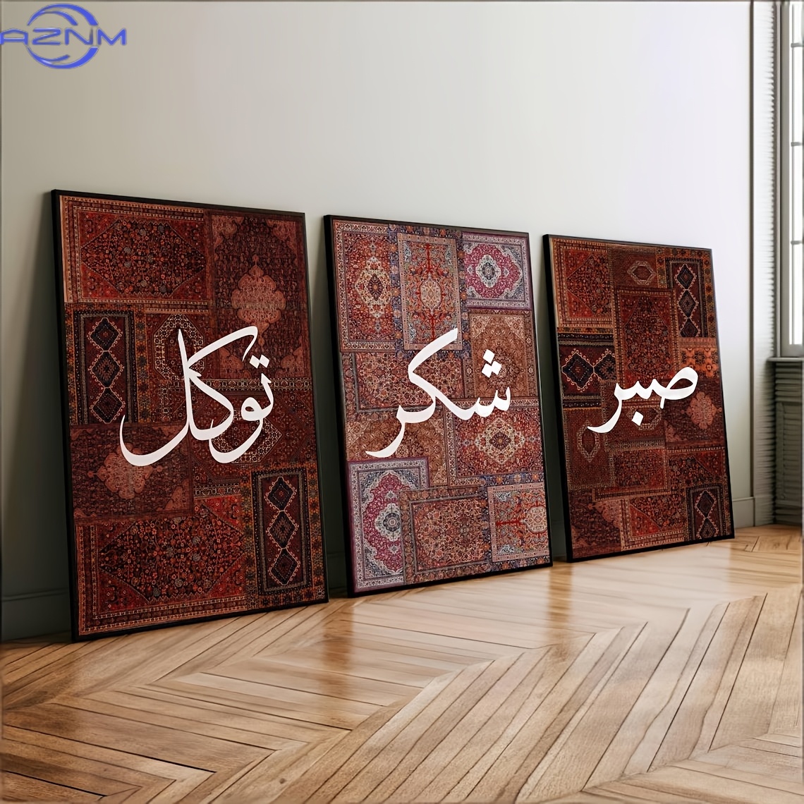 Juego de 3 Láminas Decorativas - Printed Rug Abstract reseña y precio