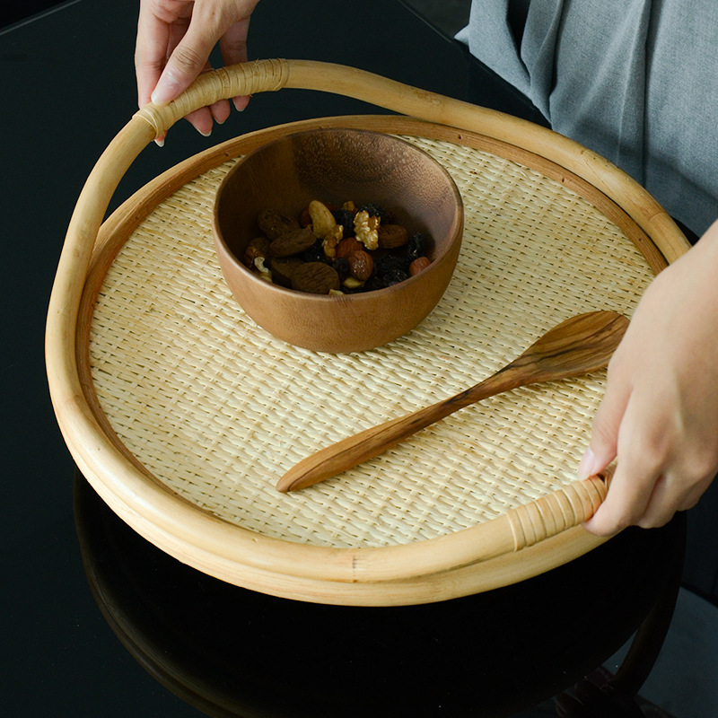Bandeja Tejida de Ratán Natura - Rattan Tray Handle reseña y precio