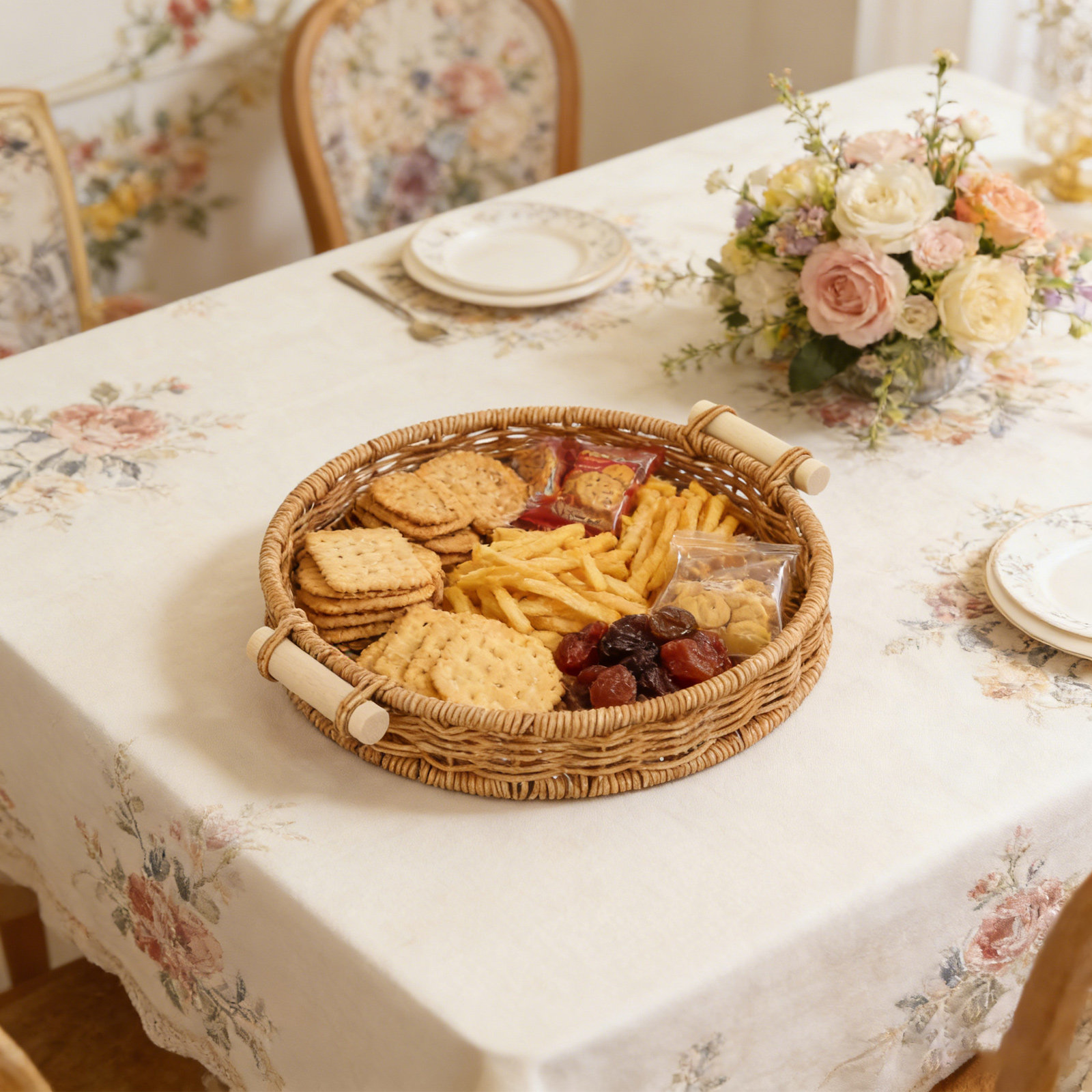 Cesta de pan de imitación de r - Rattan Tray Handle reseña y precio