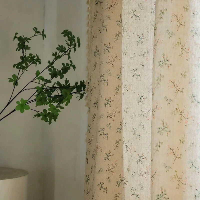 Cortinas florales de granja, c - Linen Curtain Eyelet reseña y precio