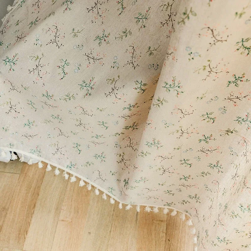 Cortinas florales de granja, c - Linen Curtain Eyelet reseña y precio