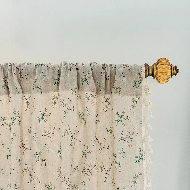 Cortinas florales de granja, c - Linen Curtain Eyelet reseña y precio