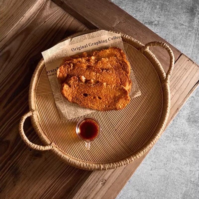 Bandeja de Ratán Tejida a Mano - Rattan Tray Handle reseña y precio