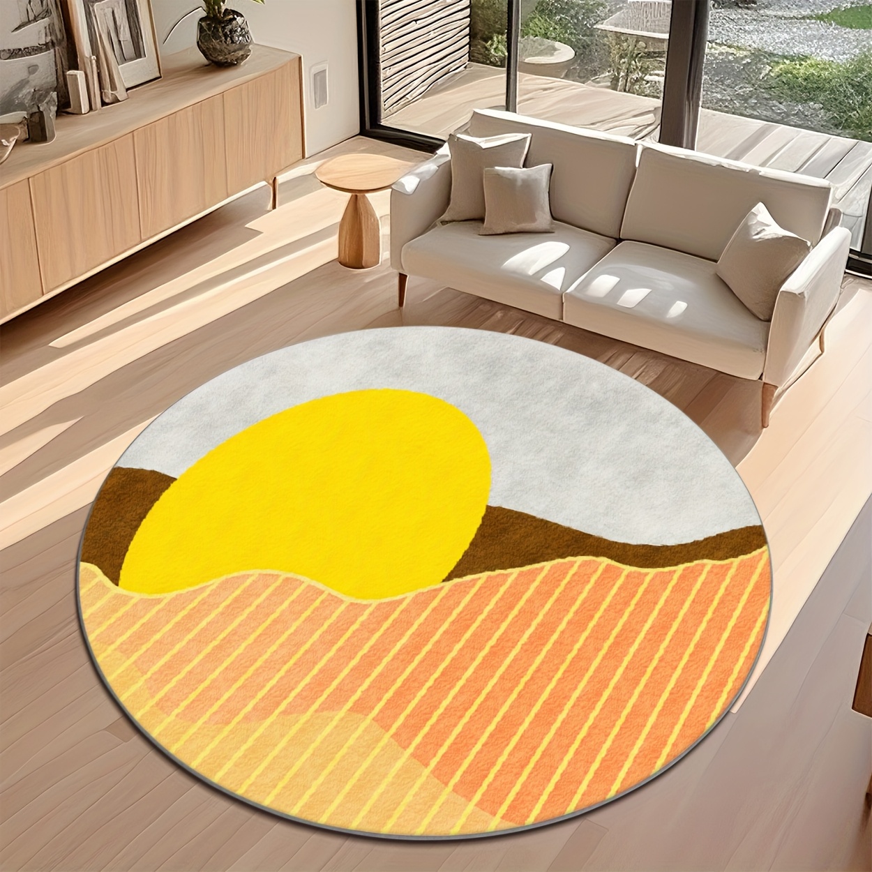 Alfombra Circular Moderna de M - Printed Rug Abstract reseña y precio