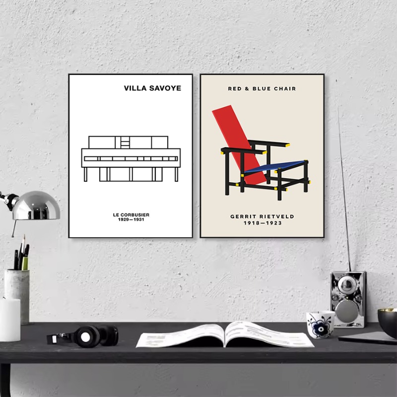 Póster de arquitectura abstrac - Interior Design Co reseña y precio