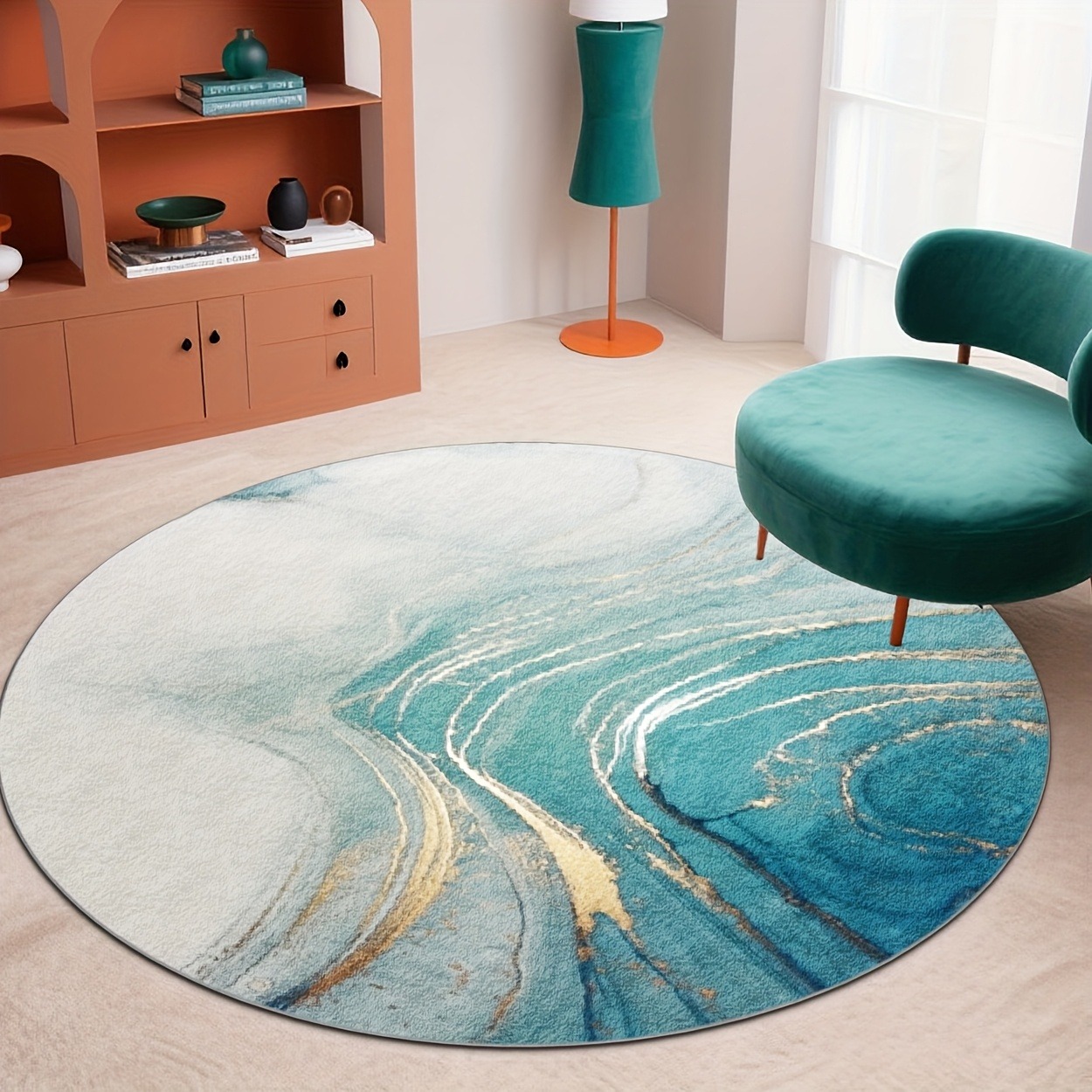 Alfombra Redonda Minimalista A - Printed Rug Abstract reseña y precio