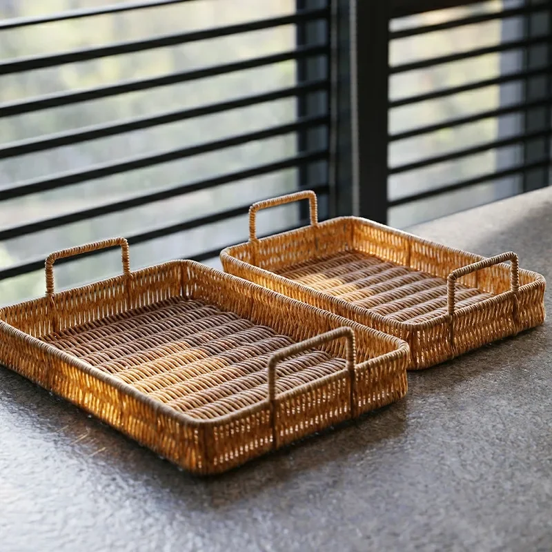 Bandeja de almacenamiento de p - Rattan Tray Handle reseña y precio