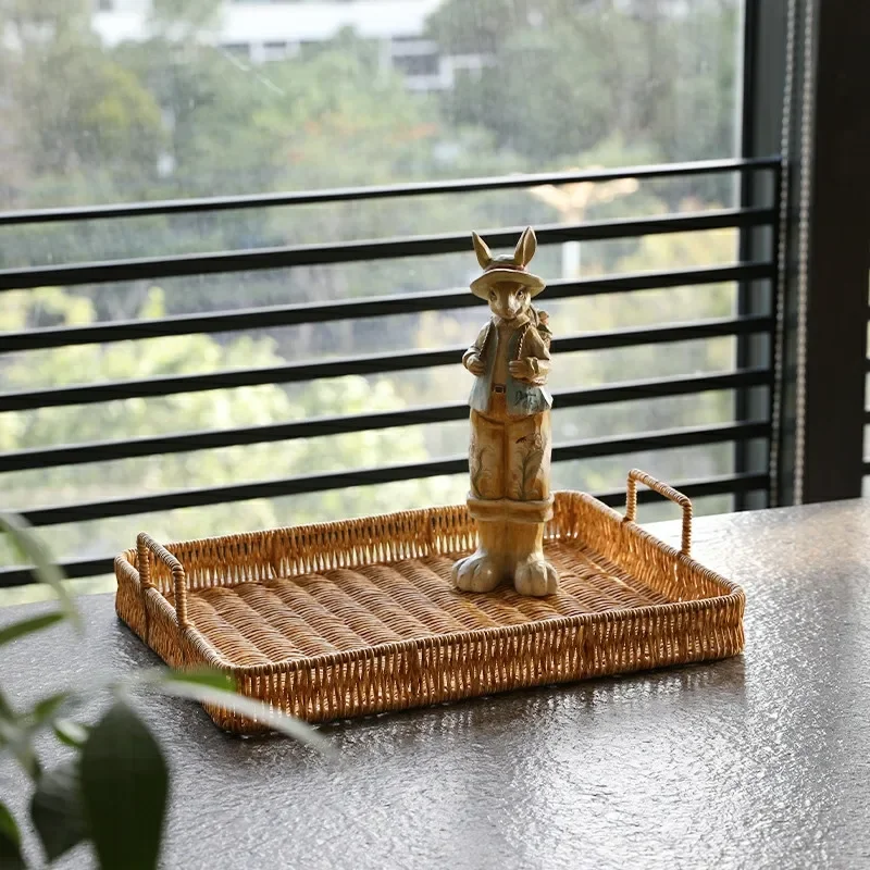 Bandeja de almacenamiento de p - Rattan Tray Handle reseña y precio