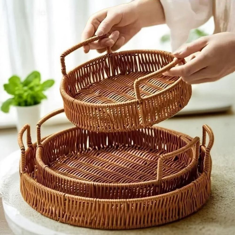 Cesta de Almacenamiento de Gra - Rattan Tray Handle reseña y precio