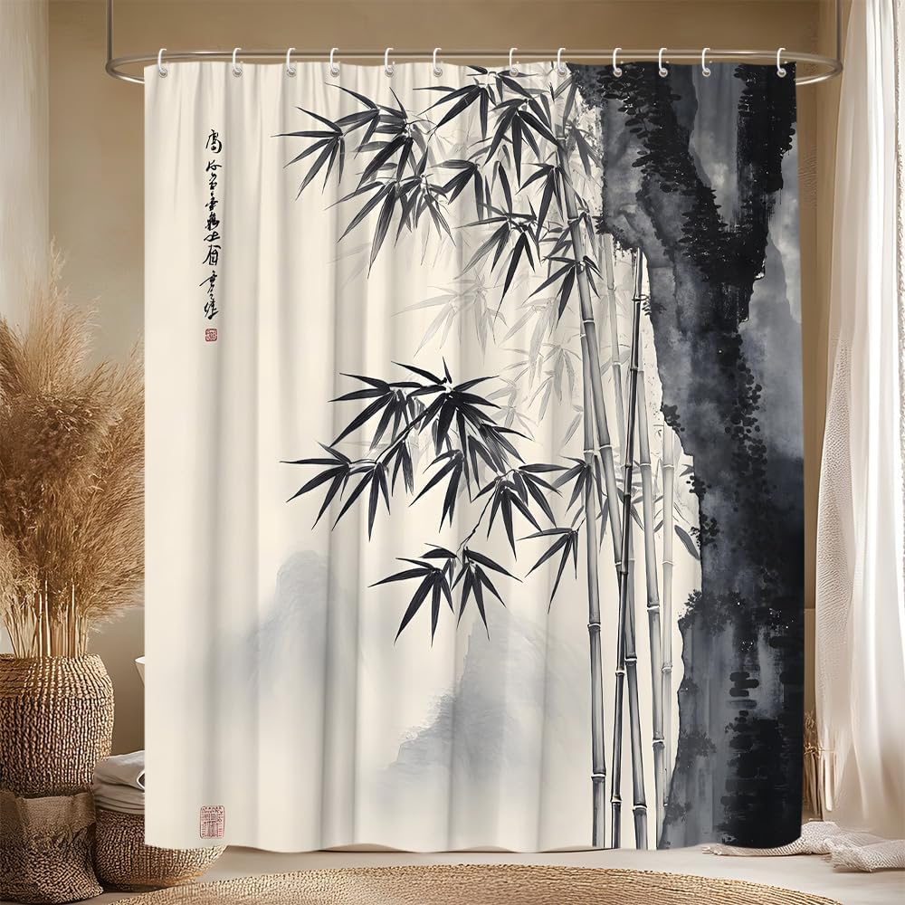 Cortina de Ducha Decorativa co - Interior Design Zen reseña y precio