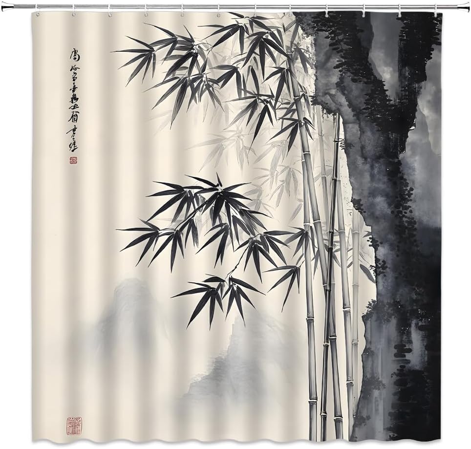 Cortina de Ducha Decorativa co - Interior Design Zen reseña y precio