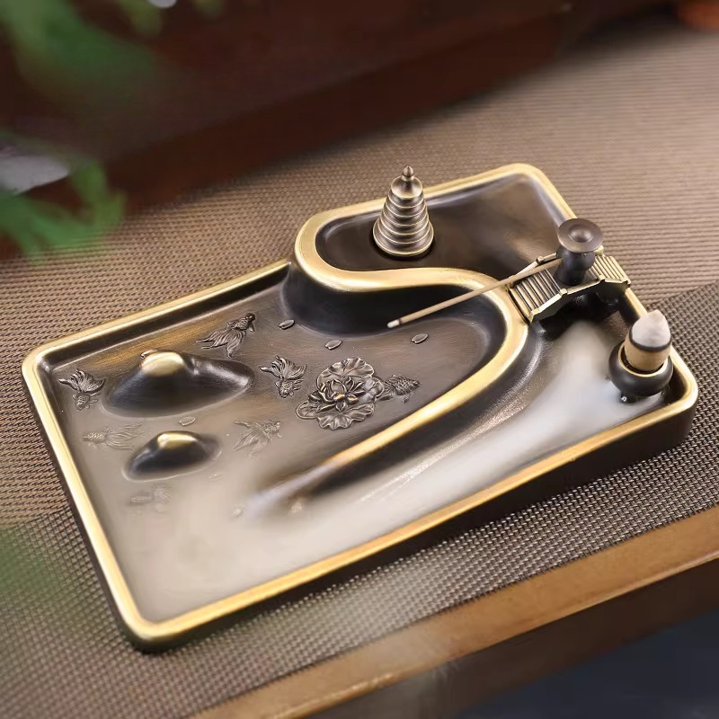 Quemador de Incienso de Cobre  - Interior Design Zen reseña y precio