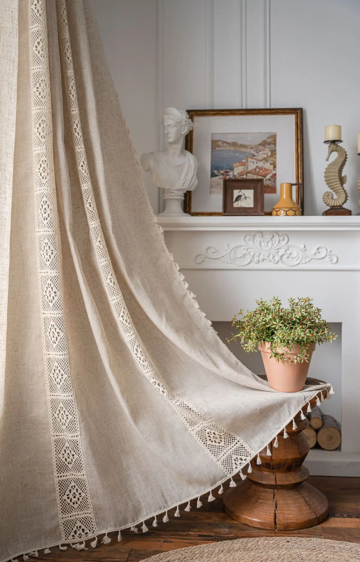 Cortinas semiopacas de lino bo - Linen Curtain Eyelet reseña y precio