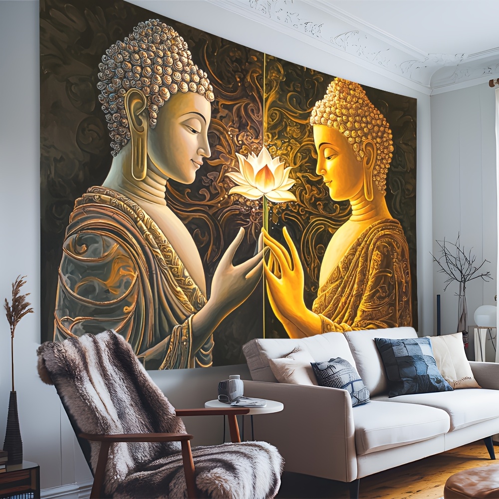 Tapiz de pared de loto de Buda - Interior Design Zen reseña y precio