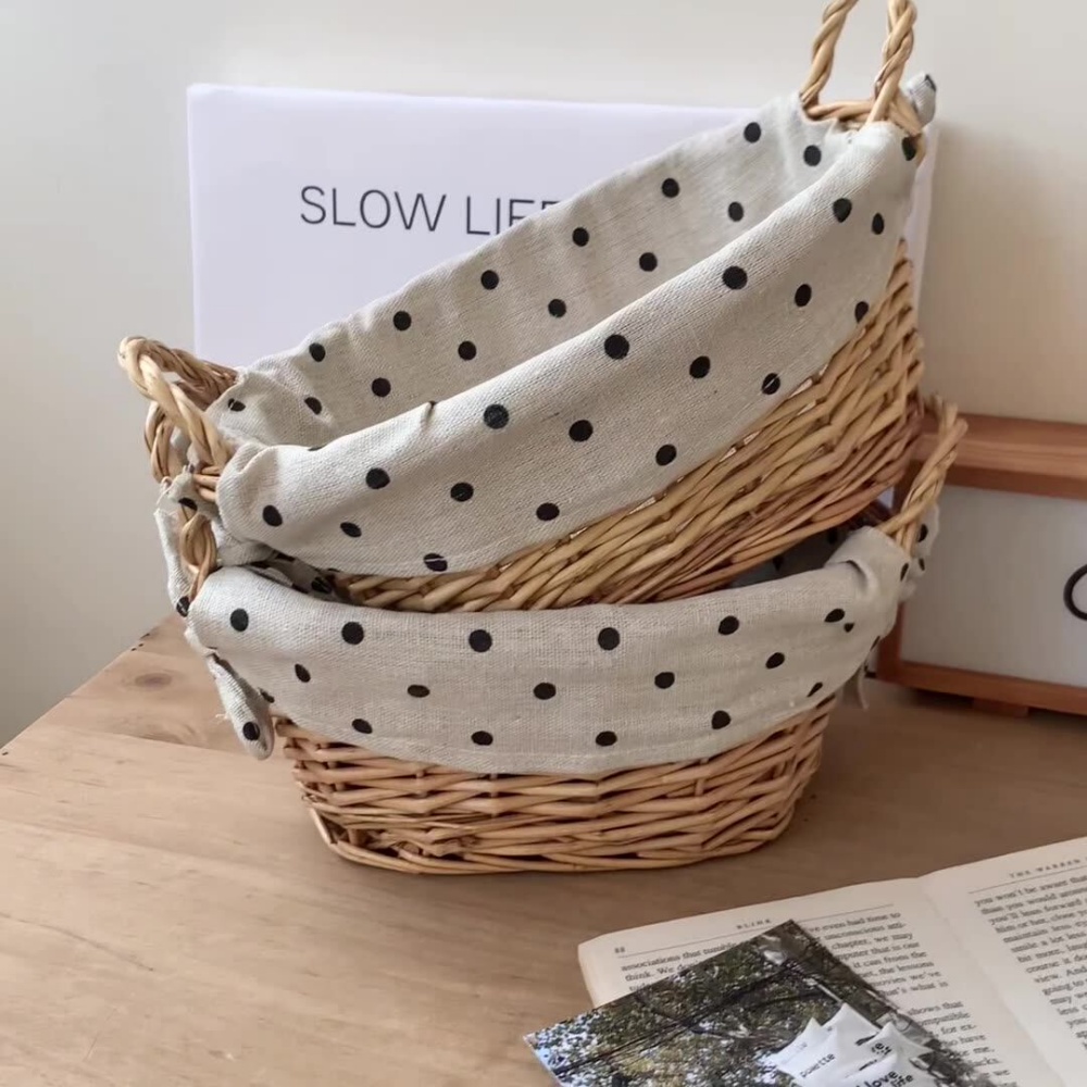 Cestas de Almacenamiento de Mi - Rattan Tray Handle reseña y precio