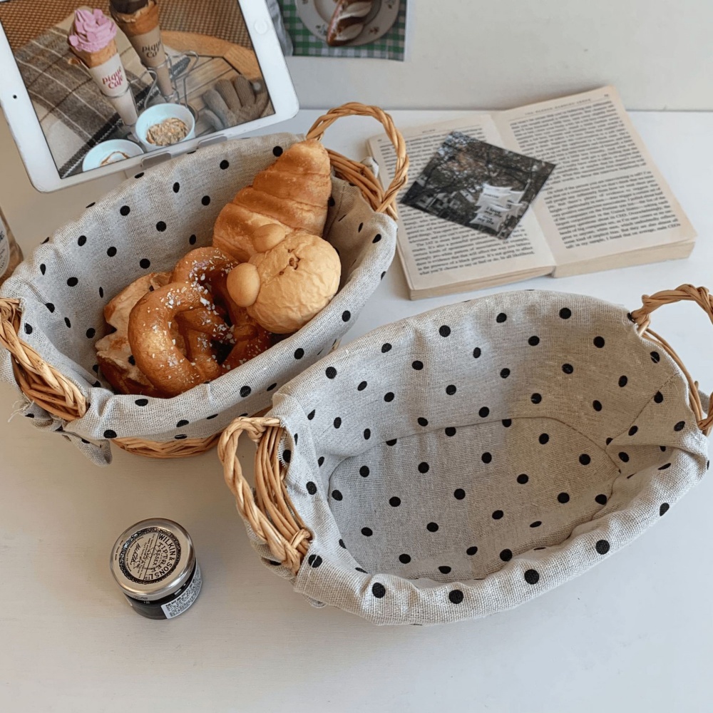 Cestas de Almacenamiento de Mi - Rattan Tray Handle reseña y precio
