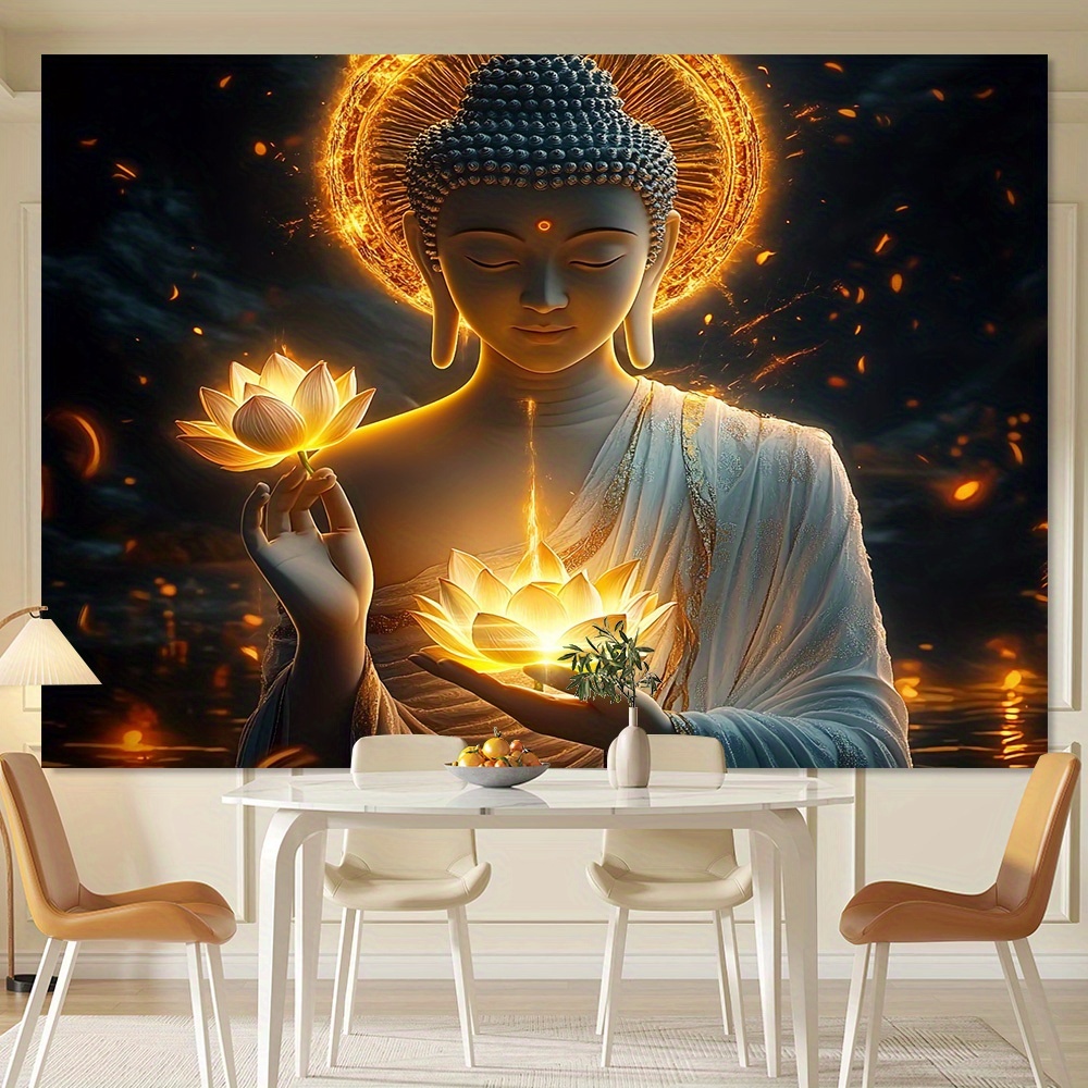 Arte Mural de Buda con Flor de - Interior Design Zen reseña y precio
