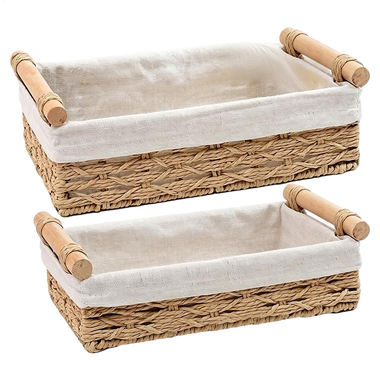 Cesta de Almacenamiento con As - Rattan Tray Handle reseña y precio