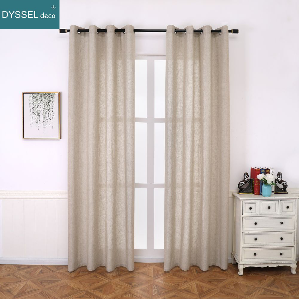 Sólido hogar decorativo Anti-U - Linen Curtain Eyelet reseña y precio