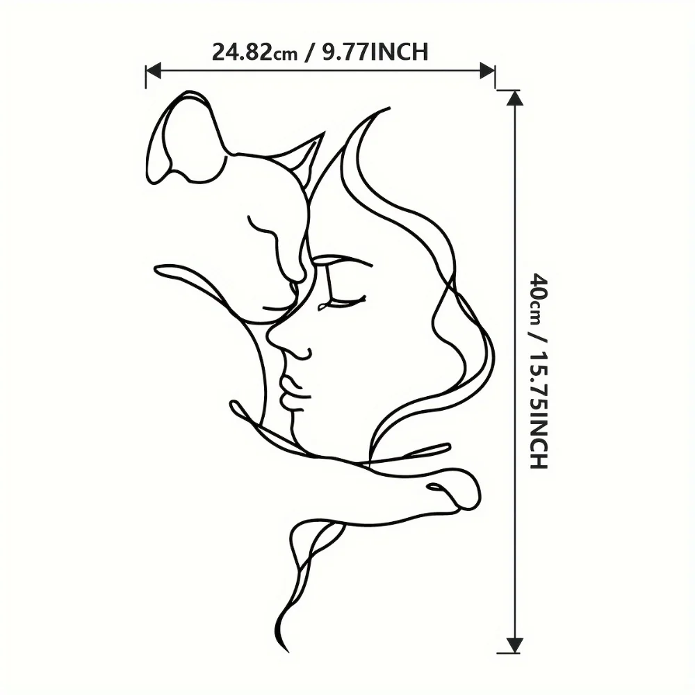 Elegante arte metálico de gato - Interior Design Minimalist reseña y precio