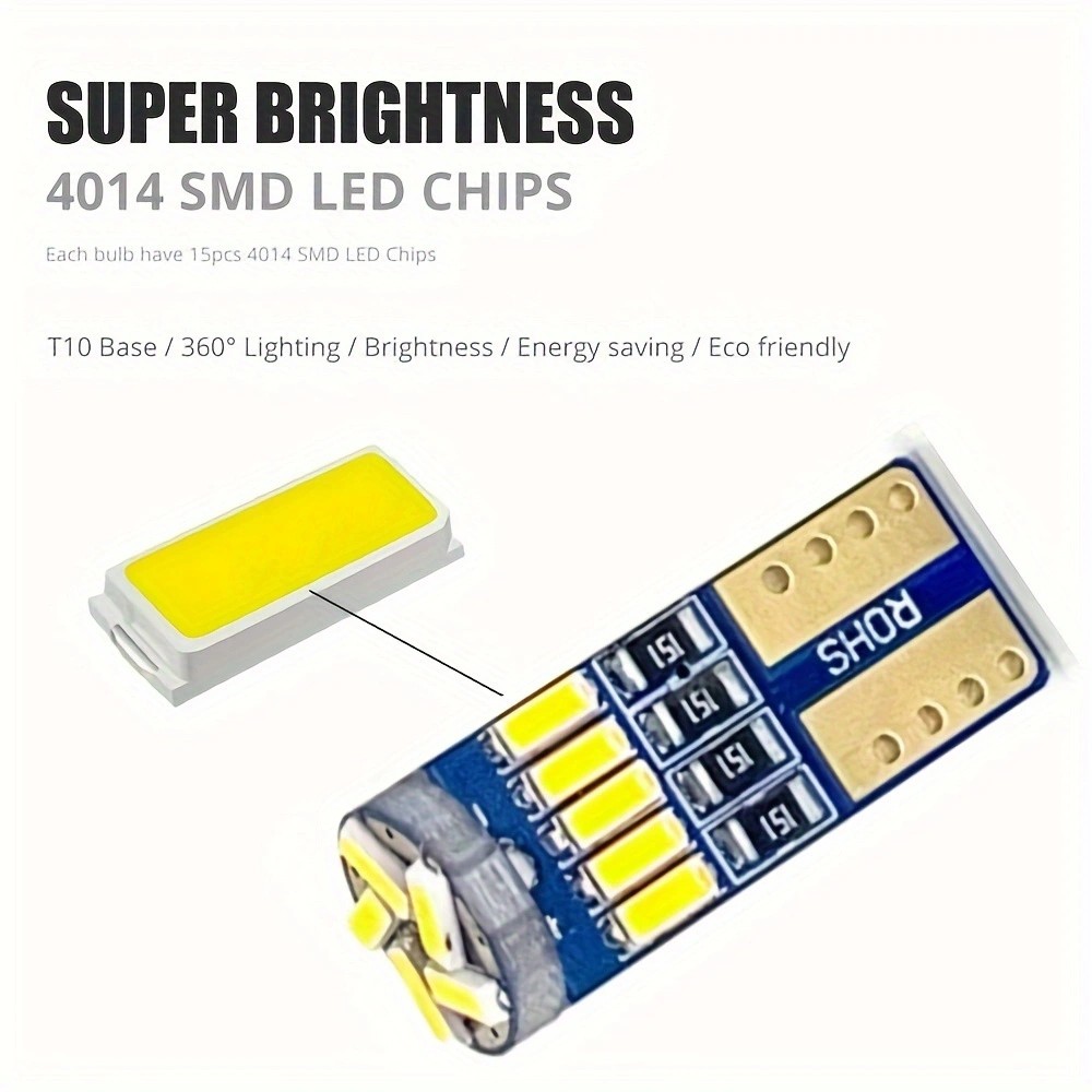 10 luces LED T10 4014 15SMD pa - Interior Design Icon reseña y precio