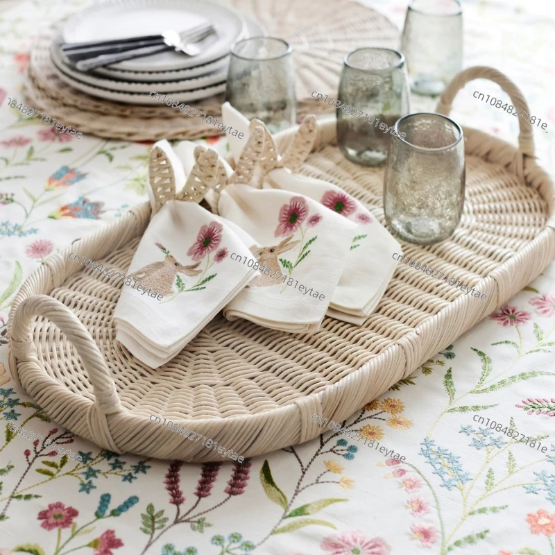 Bandeja Decorativa de Ratán, B - Rattan Tray Handle reseña y precio