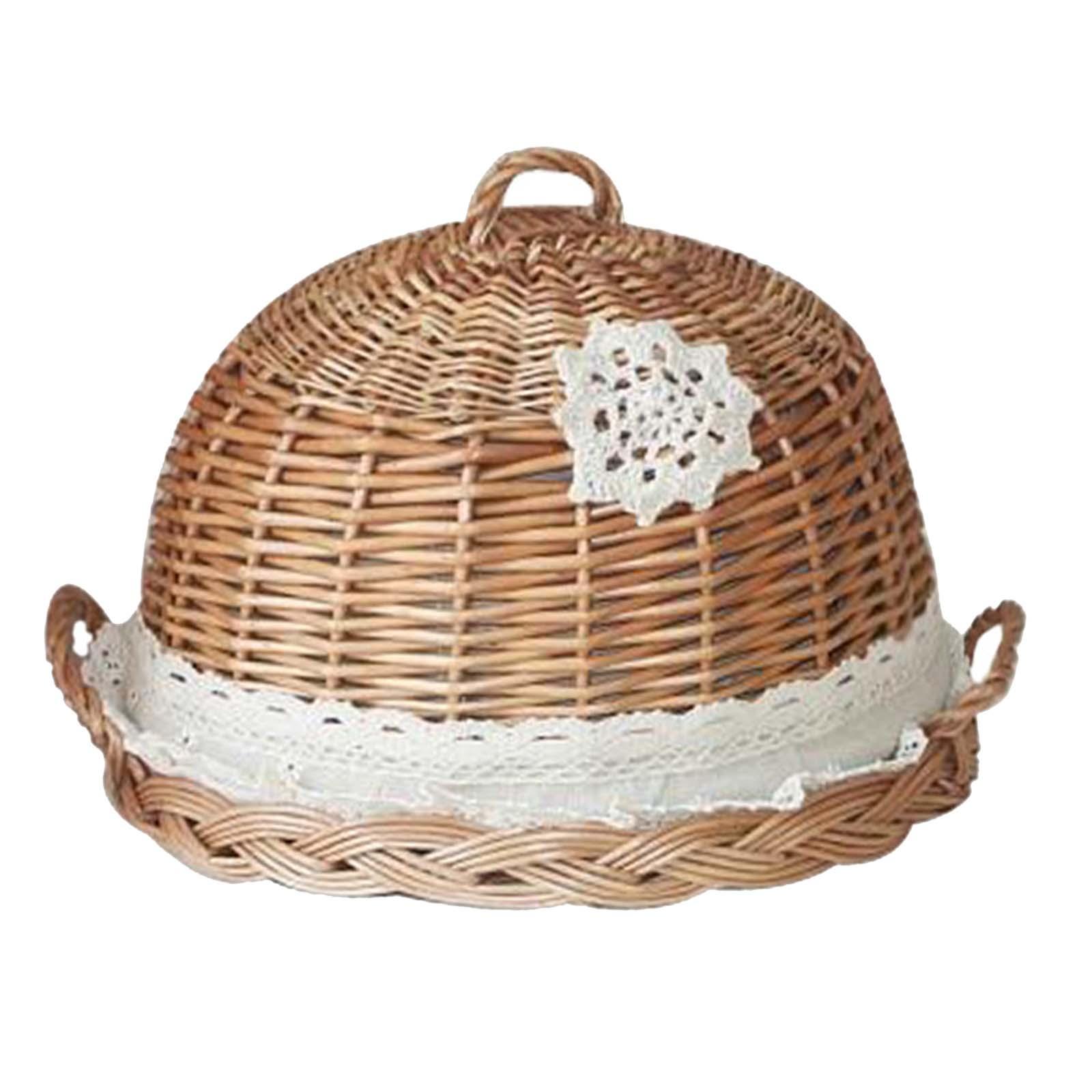Cúpula para alimentos y bandej - Rattan Tray Handle reseña y precio