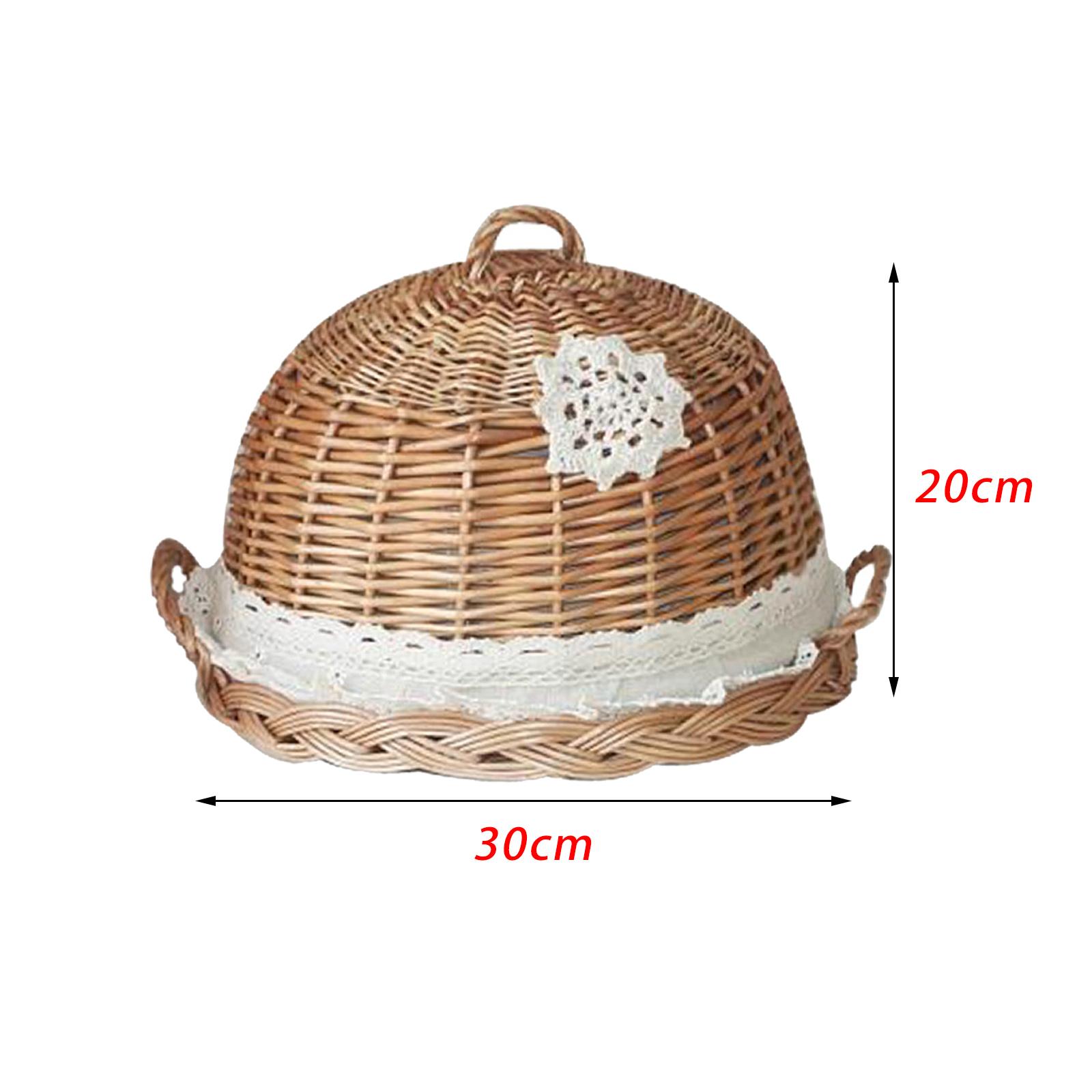 Cúpula para alimentos y bandej - Rattan Tray Handle reseña y precio