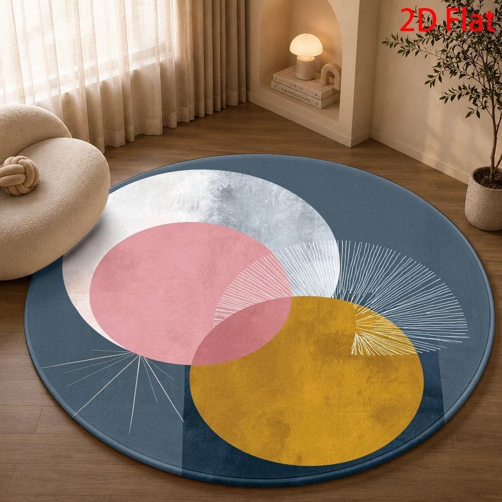 Alfombra Redonda Moderna Abstr - Printed Rug Abstract reseña y precio