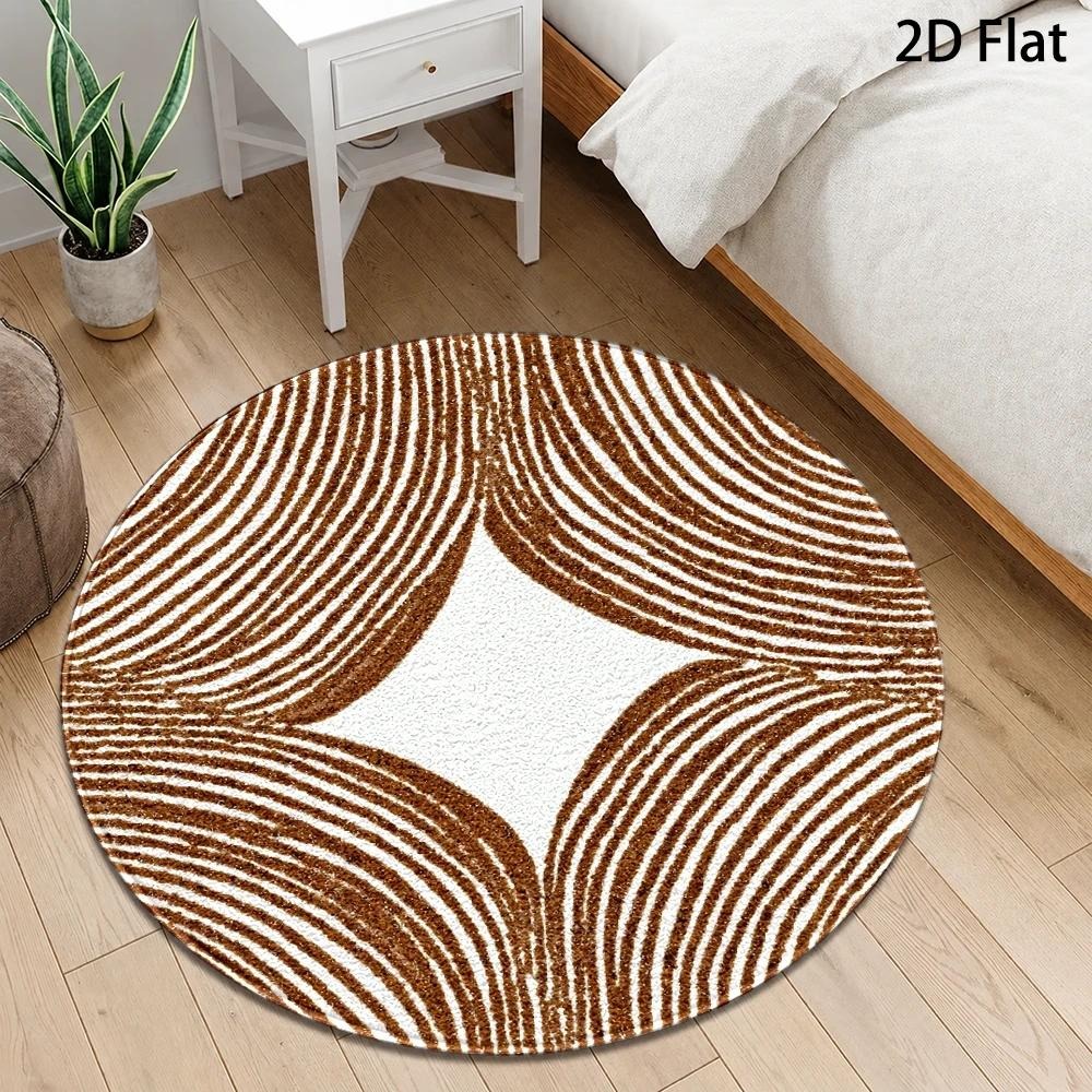 Alfombra Redonda Moderna Abstr - Printed Rug Abstract reseña y precio