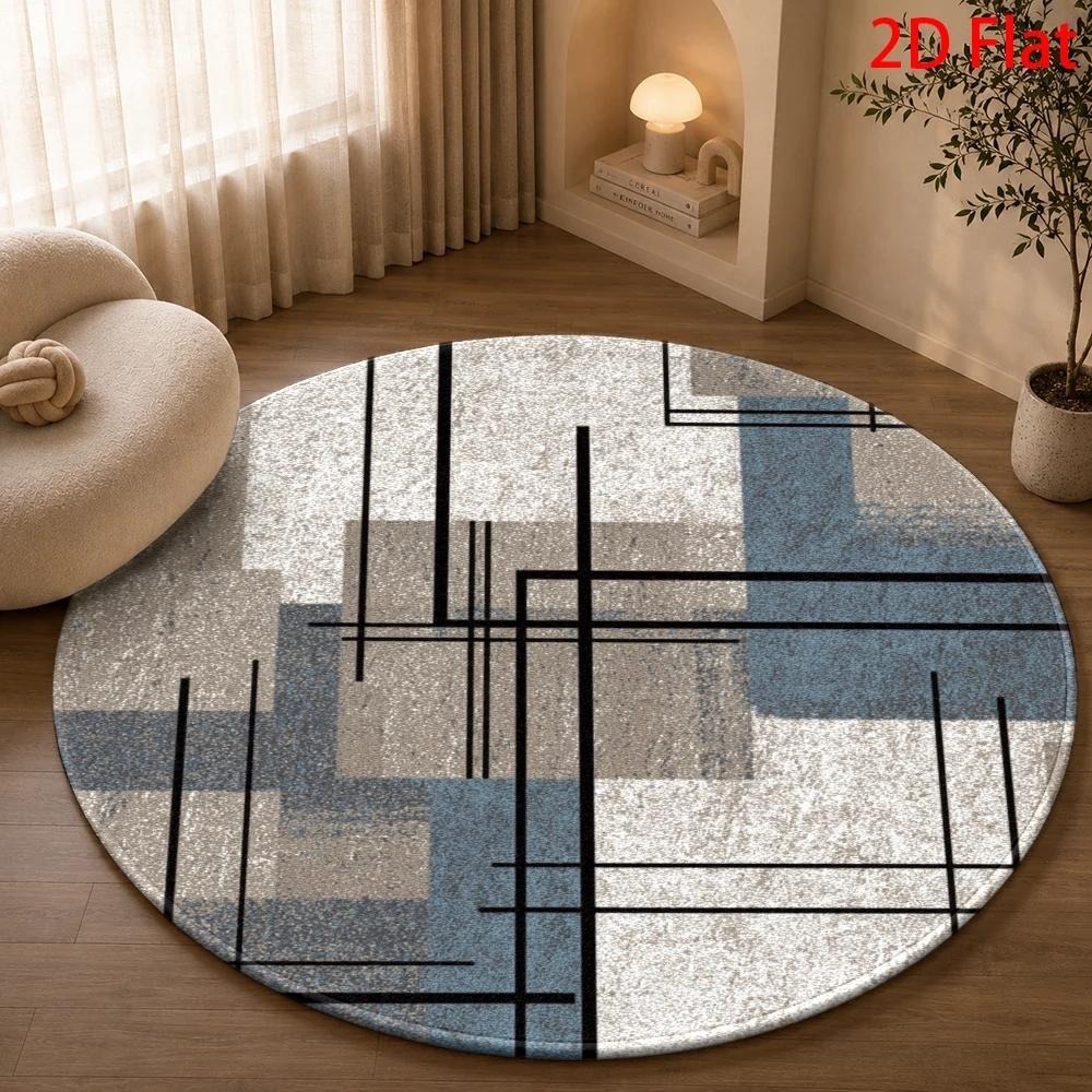 Alfombra Redonda Moderna Abstr - Printed Rug Abstract reseña y precio