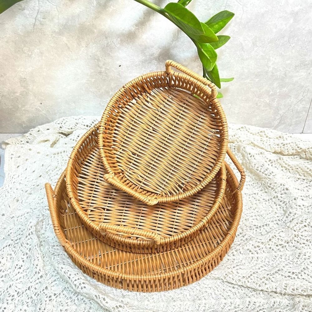 Cesta de Almacenamiento de Gra - Rattan Tray Handle reseña y precio