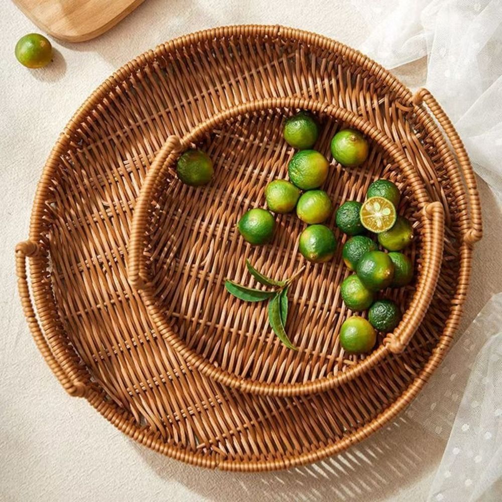 Cesta de Almacenamiento de Gra - Rattan Tray Handle reseña y precio